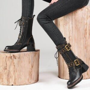 Ladies Shoes Lace up Boots